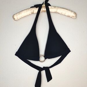 Red Carter Deep BLACK Bikini Top - O-Ring - D cup